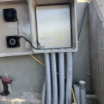 Weatherproof junction box and service entry — Los Angeles, California