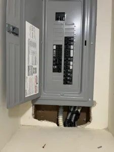 New Siemens electrical panel installed after replacement