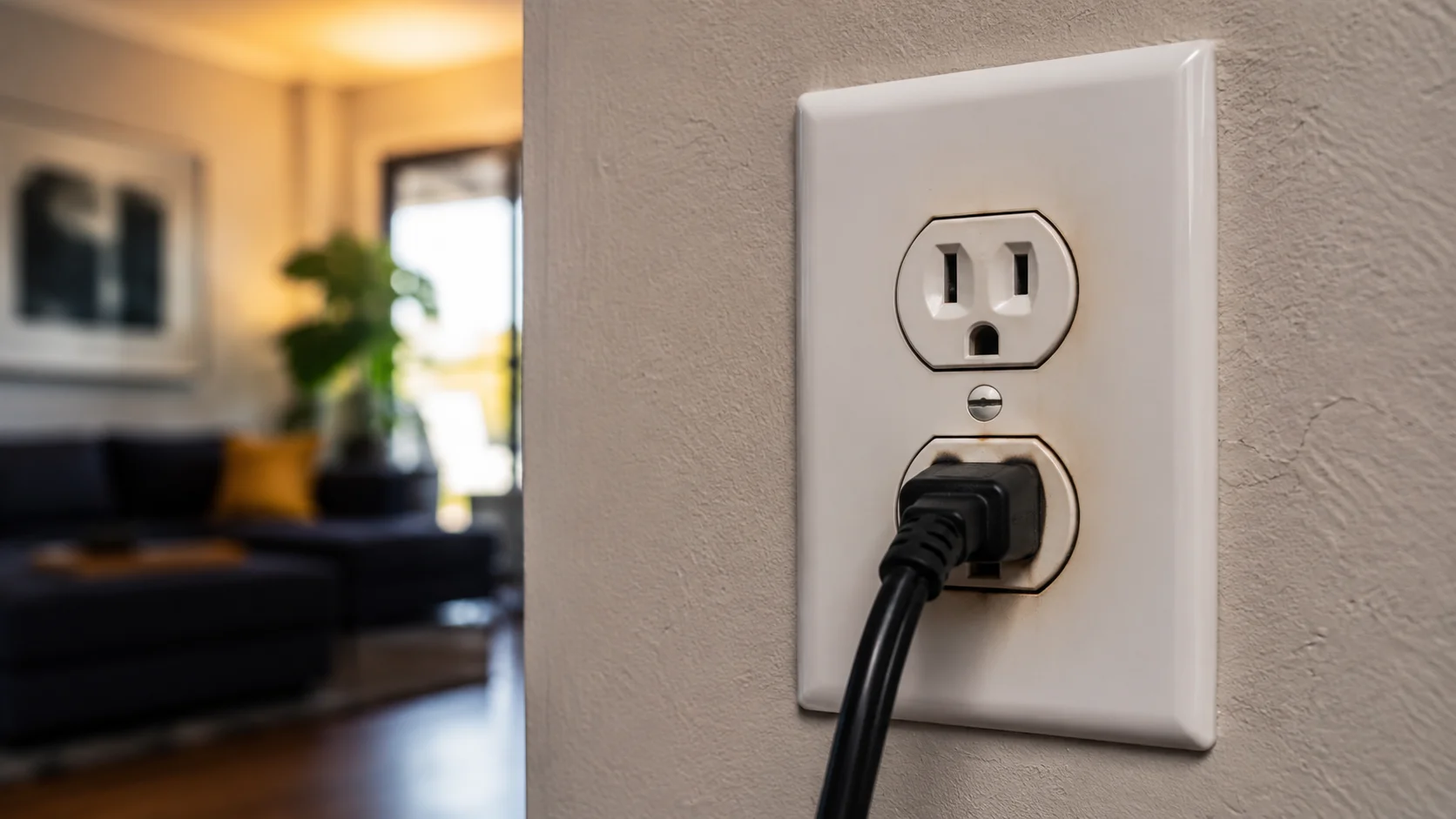 Warm or sparking electrical outlet in a Los Angeles home