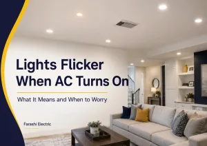 Lights flicker when AC turns on in a modern home