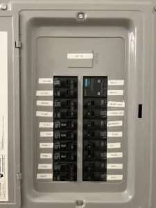 New Siemens subpanel installed after Sylvania panel replacement